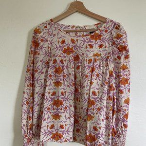 XS Women's Universal Thread Long Sleeve Floral Blouse